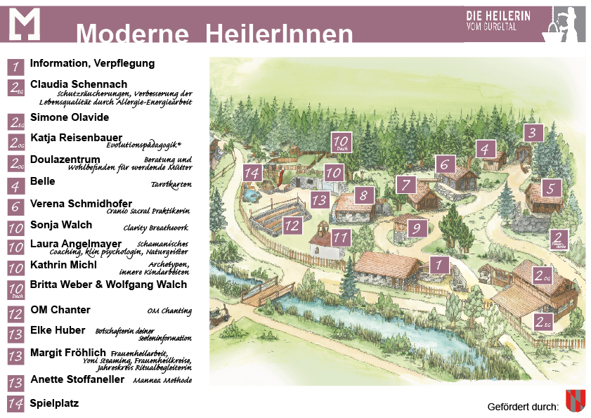 Lageplan der Modernen HeilerInnen